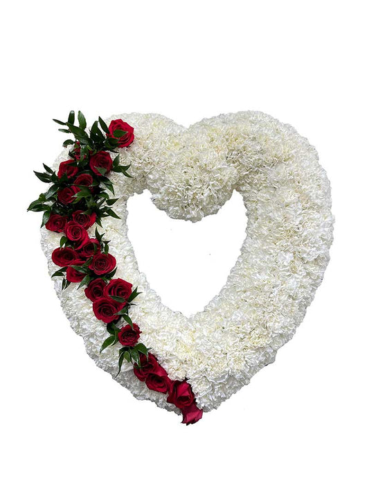 Forever in Our Heart- Floral Standing Heart