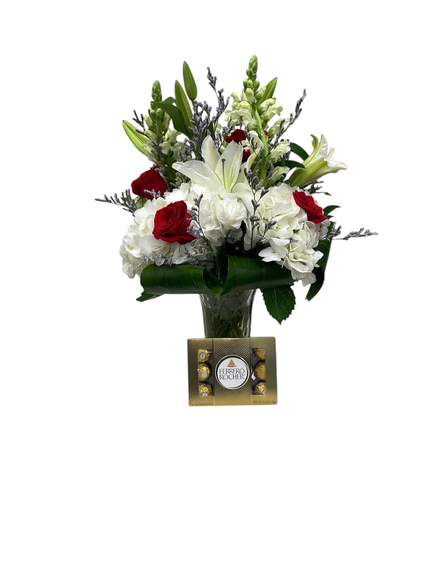 Timeless Grace Gift Set: Roses, Lilies & Chocolates